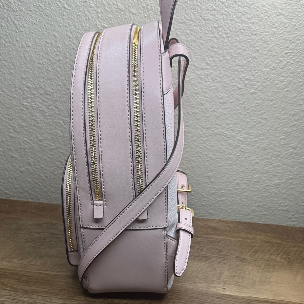 Michael Kors Medium Jaycee Powder Blush Ombre Backpack and Wristlet Set - Picture 7 of 11
